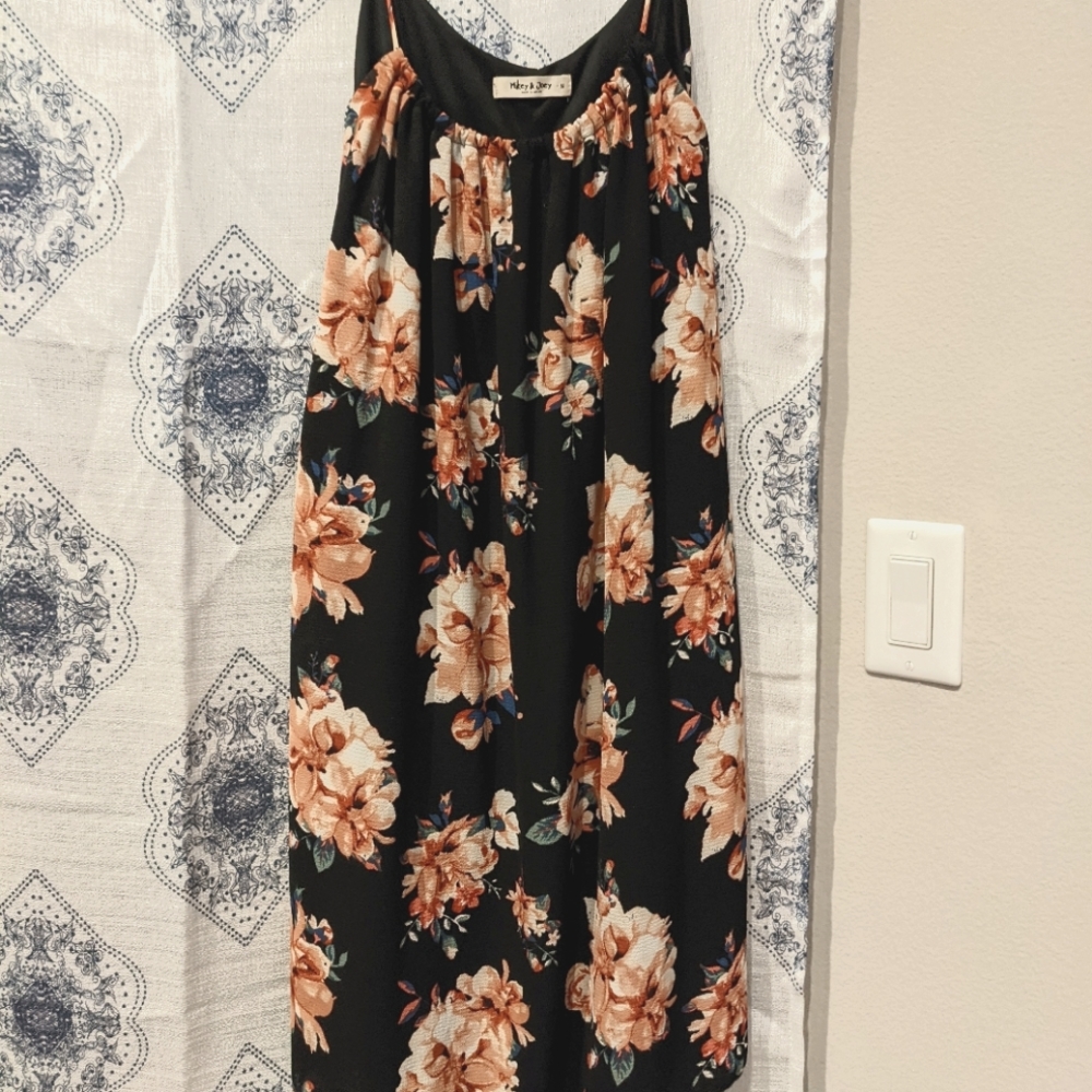 Floral Black Dress